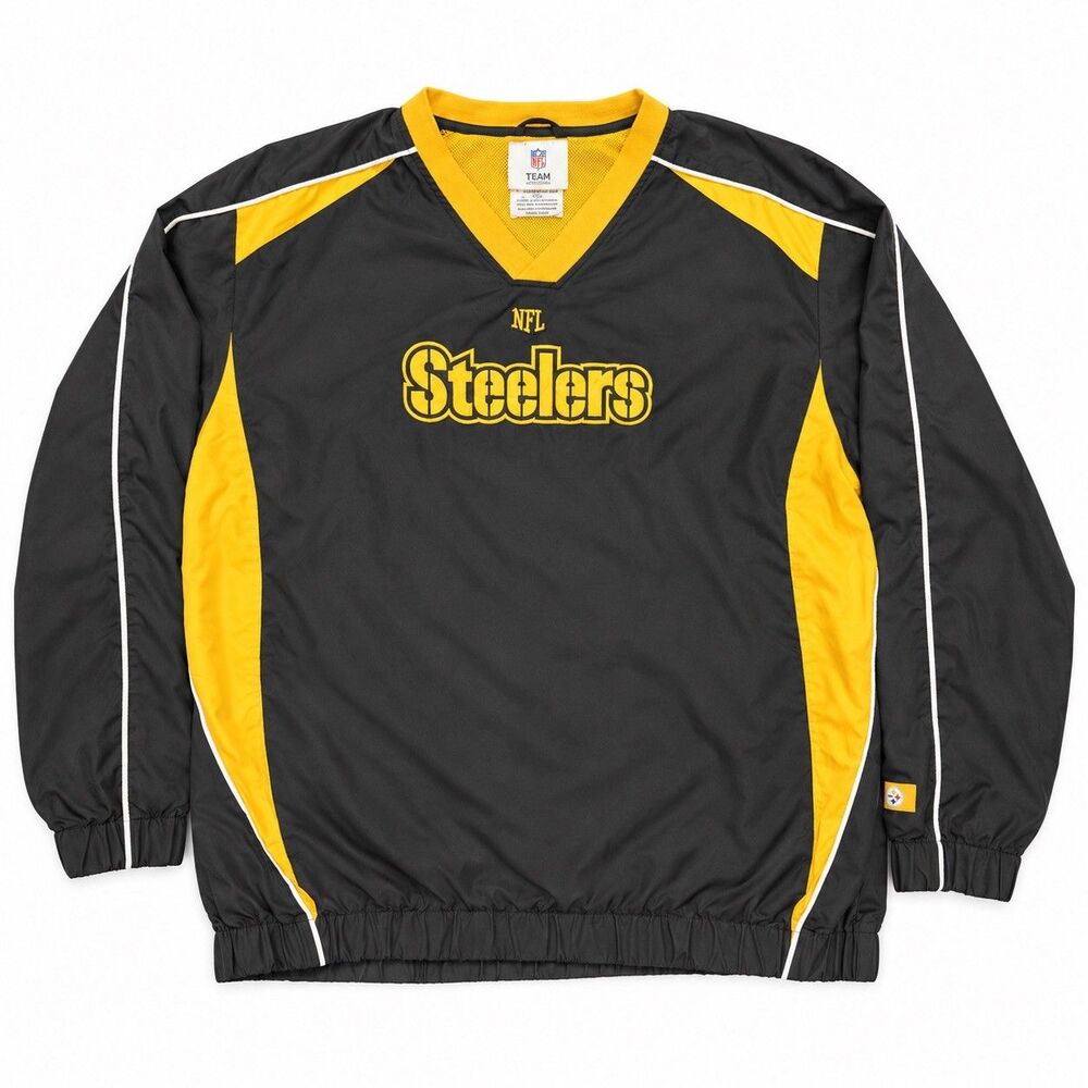 VTG Y2K NFL Team Apparel Pittsburgh Steelers Size XL Pullover Jacket Crewneck